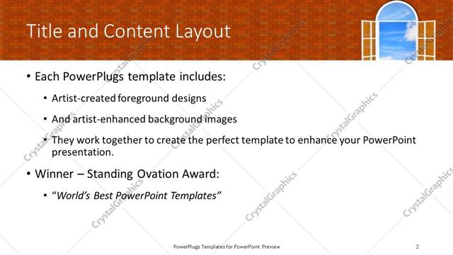 Title and Content presentation slide layout