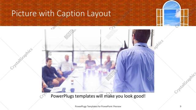 Picture with Caption presentation slide layout