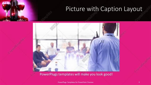 Picture with Caption presentation slide layout