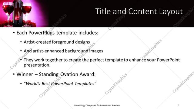 Title and Content presentation slide layout
