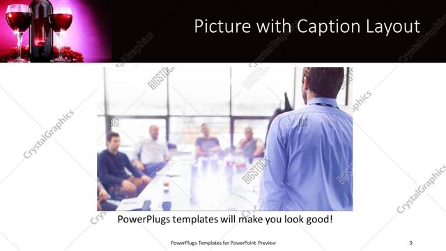 Picture with Caption presentation slide layout