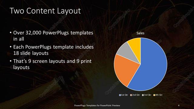 Two Content presentation slide layout