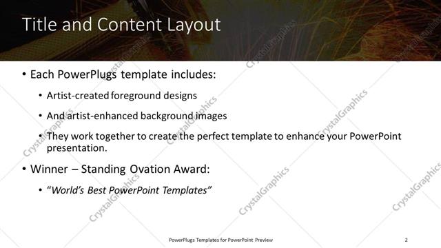 Title and Content presentation slide layout