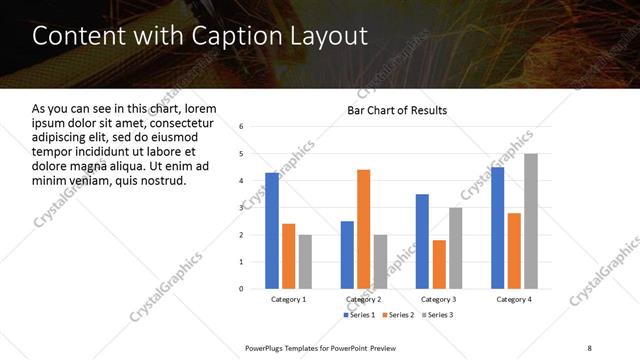 Content with Caption presentation slide layout
