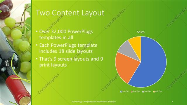 Two Content presentation slide layout