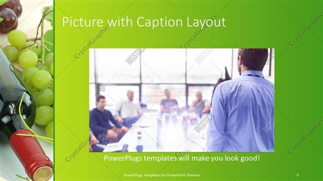 Picture with Caption presentation slide layout