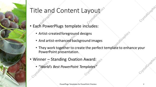 Title and Content presentation slide layout