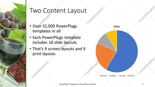Two Content presentation slide layout