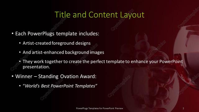 Title and Content presentation slide layout