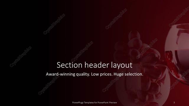 Section Header presentation slide layout