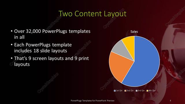 Two Content presentation slide layout