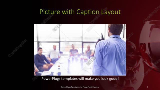 Picture with Caption presentation slide layout
