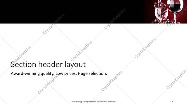 Section Header presentation slide layout