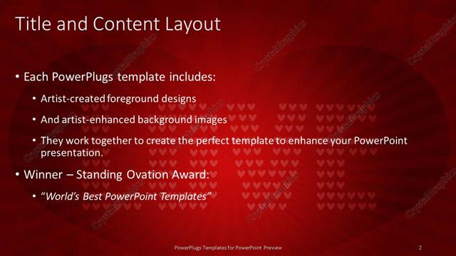 Title and Content presentation slide layout
