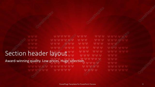 Section Header presentation slide layout