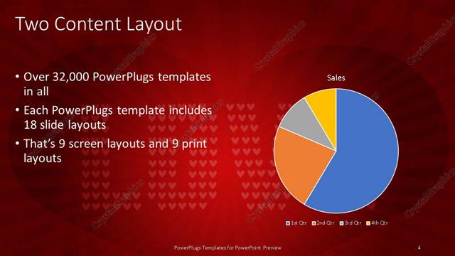 Two Content presentation slide layout