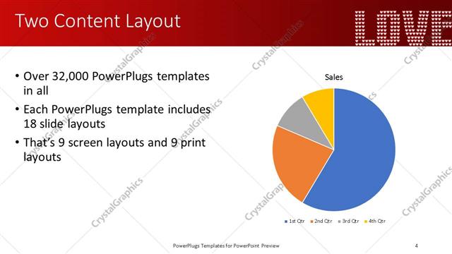 Two Content presentation slide layout