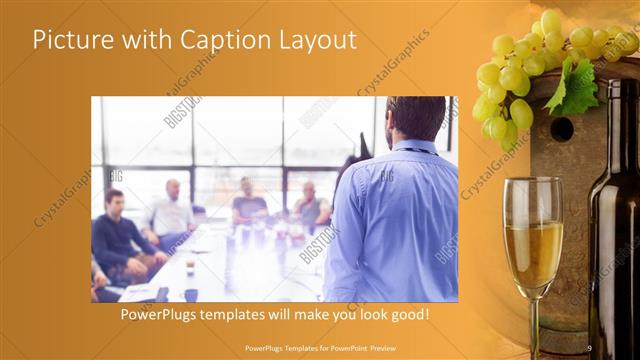 Picture with Caption presentation slide layout