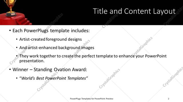 Title and Content presentation slide layout