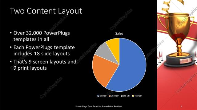 Two Content presentation slide layout