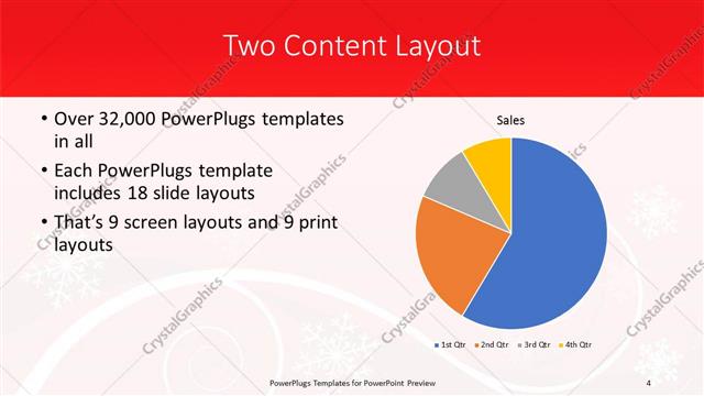Two Content presentation slide layout