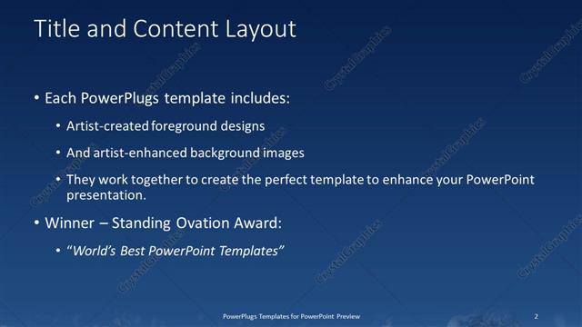Title and Content presentation slide layout