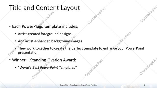 Title and Content presentation slide layout