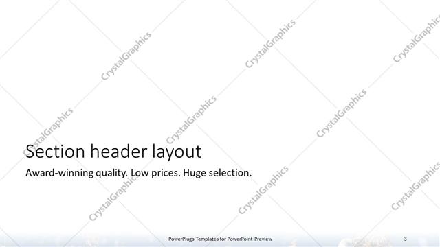 Section Header presentation slide layout