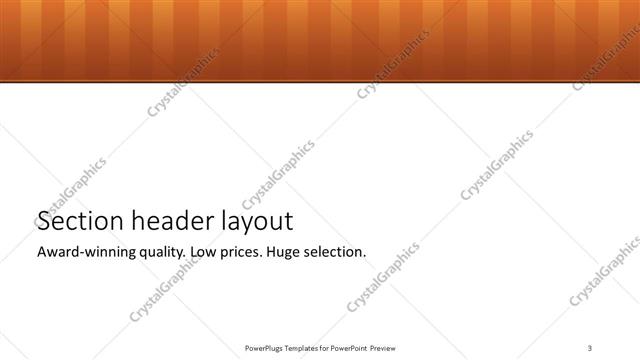 Section Header presentation slide layout