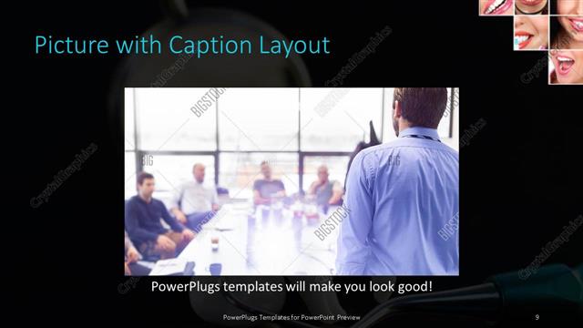 Picture with Caption presentation slide layout