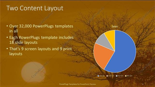 Two Content presentation slide layout