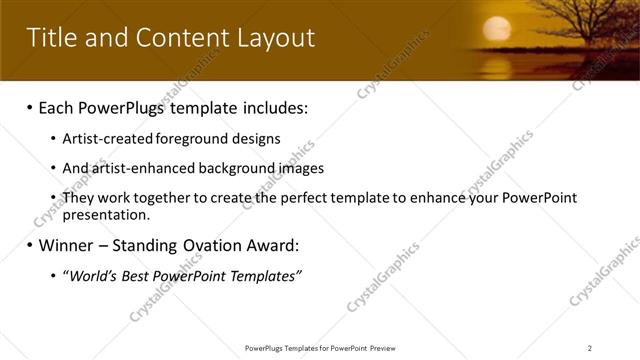 Title and Content presentation slide layout