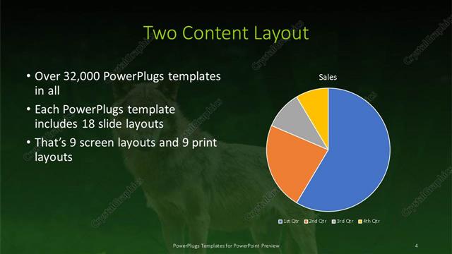 Two Content presentation slide layout