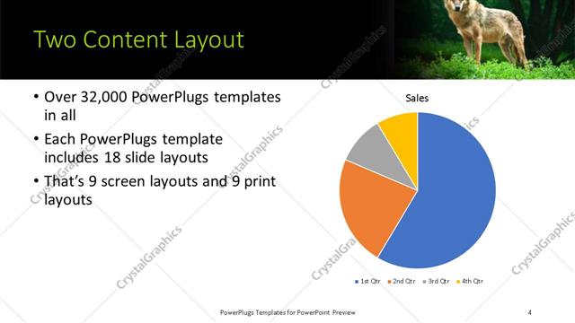 Two Content presentation slide layout