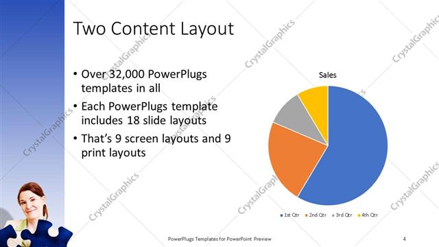 Two Content presentation slide layout