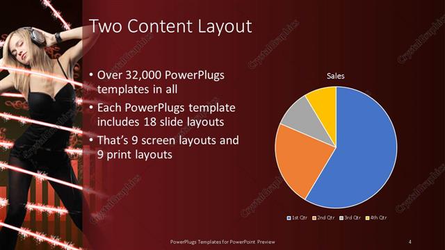 Two Content presentation slide layout