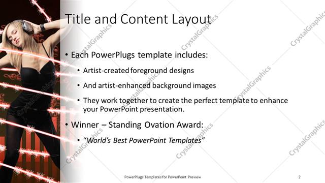 Title and Content presentation slide layout