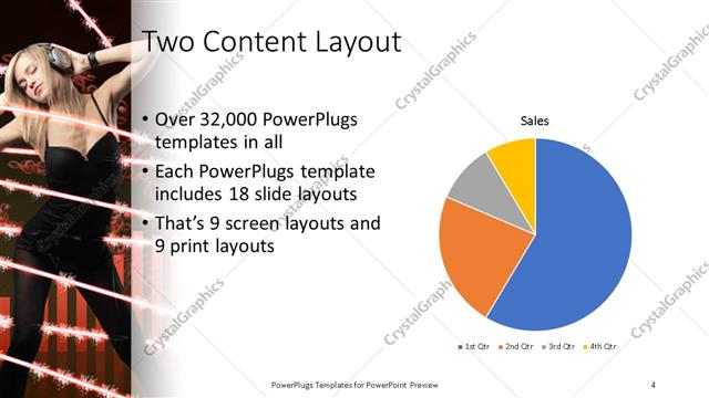 Two Content presentation slide layout
