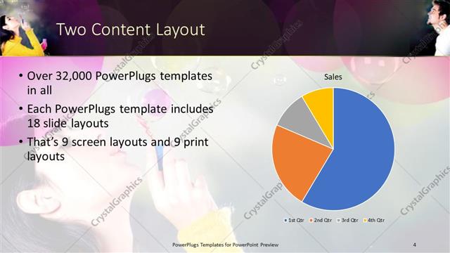 Two Content presentation slide layout