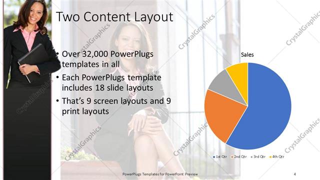 Two Content presentation slide layout