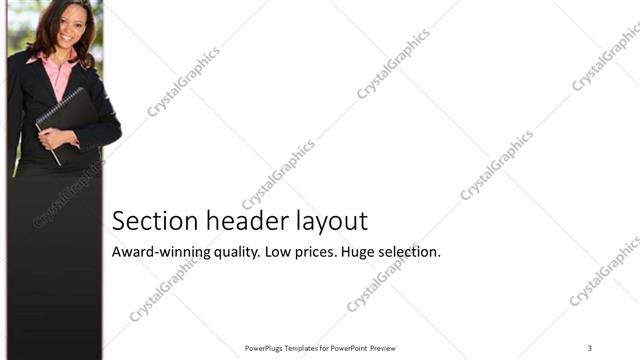 Section Header presentation slide layout