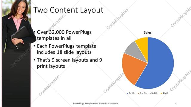 Two Content presentation slide layout