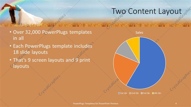 Two Content presentation slide layout