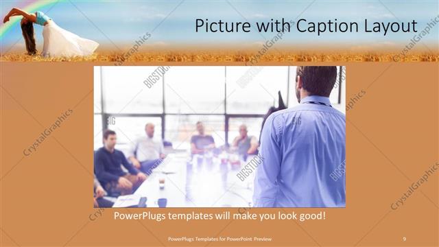 Picture with Caption presentation slide layout