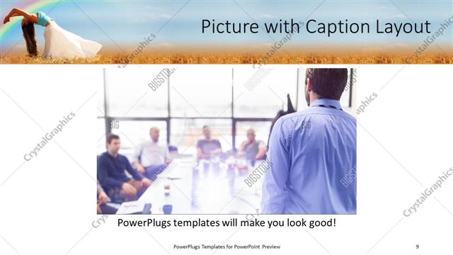 Picture with Caption presentation slide layout