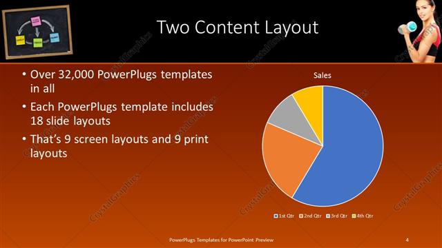 Two Content presentation slide layout