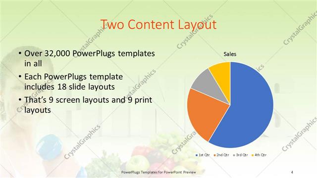 Two Content presentation slide layout