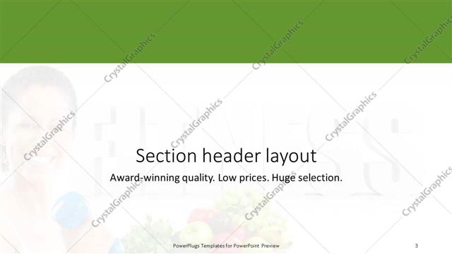 Section Header presentation slide layout