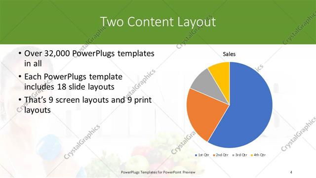 Two Content presentation slide layout