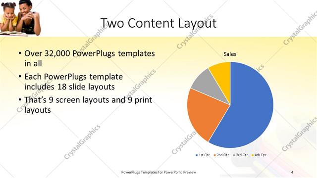 Two Content presentation slide layout